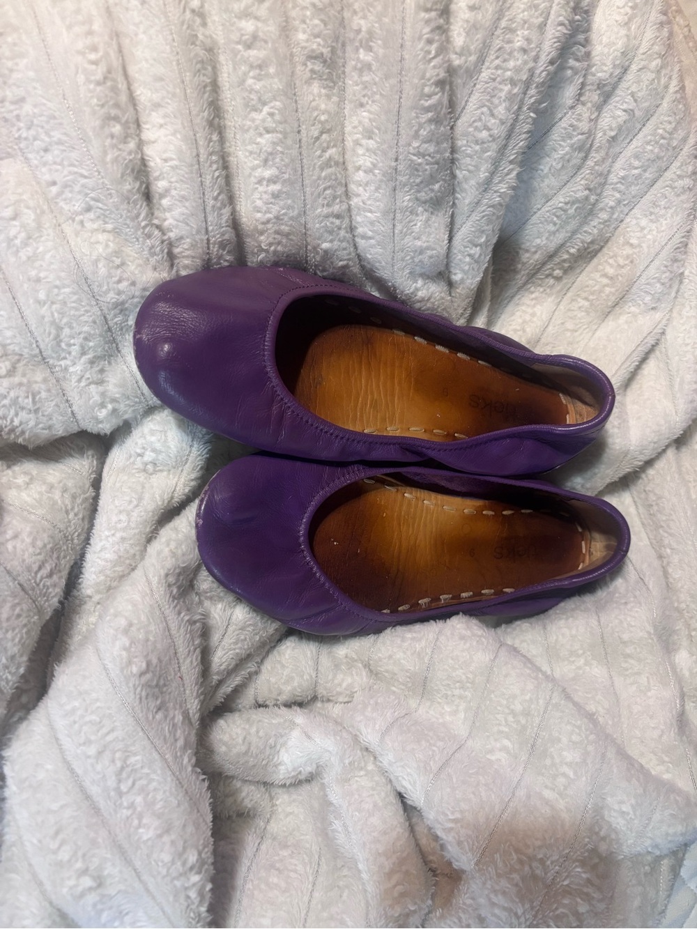 Tieks Purple Leather Ballet Flats - Slip-On Comfort